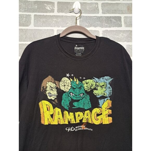 Rampage The Movie Graphic Shirt Mens Large Short Sleeve Black XL - Picture 3 of 13